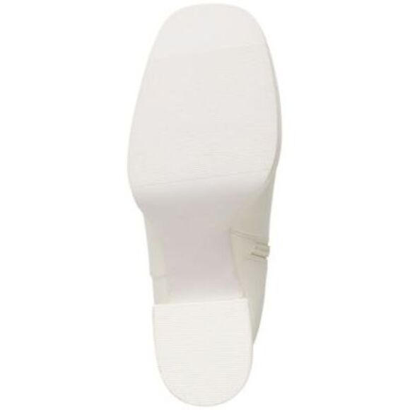 NWT MADDEN GIRL Womens White 1" Platform Activatte Toe Block Heel Booties 10 M - Picture 4 of 5